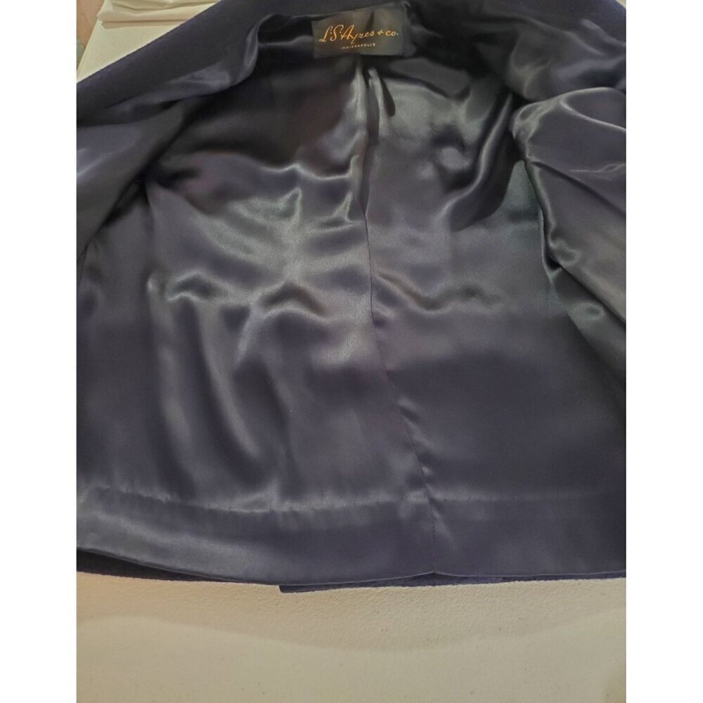 Rare Stroocks WoolL.S. Ayres Indianapolis Open Front Coat Dark Romantic Warm Lrg - Picture 11 of 16